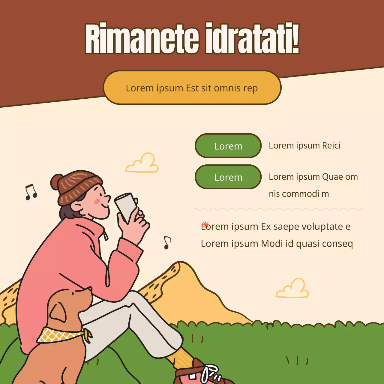 Guida alla sicurezza delle moderne escursioni autunnali in marrone e verde
