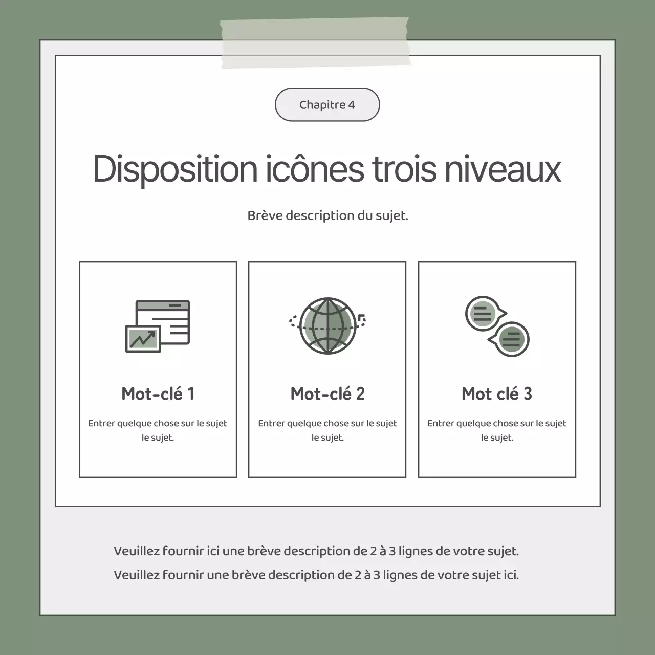 Un simple discours d'ascenseur commercial en kaki et blanc