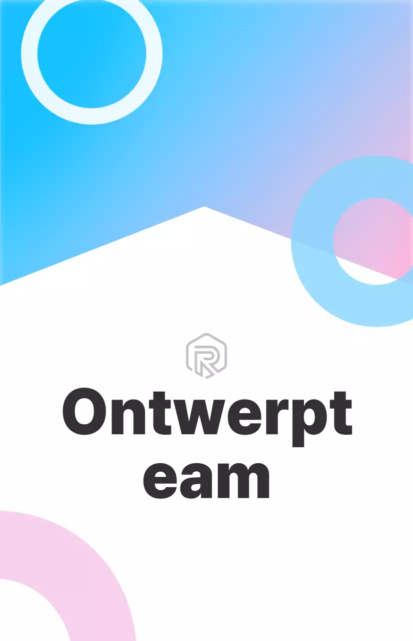 Een schoon, wit, kleurgecodeerd introductiebord voor de afdeling van het ontwerpteam