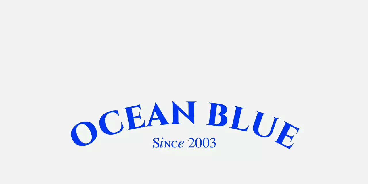 Blue seafood restaurant merchandise header tag