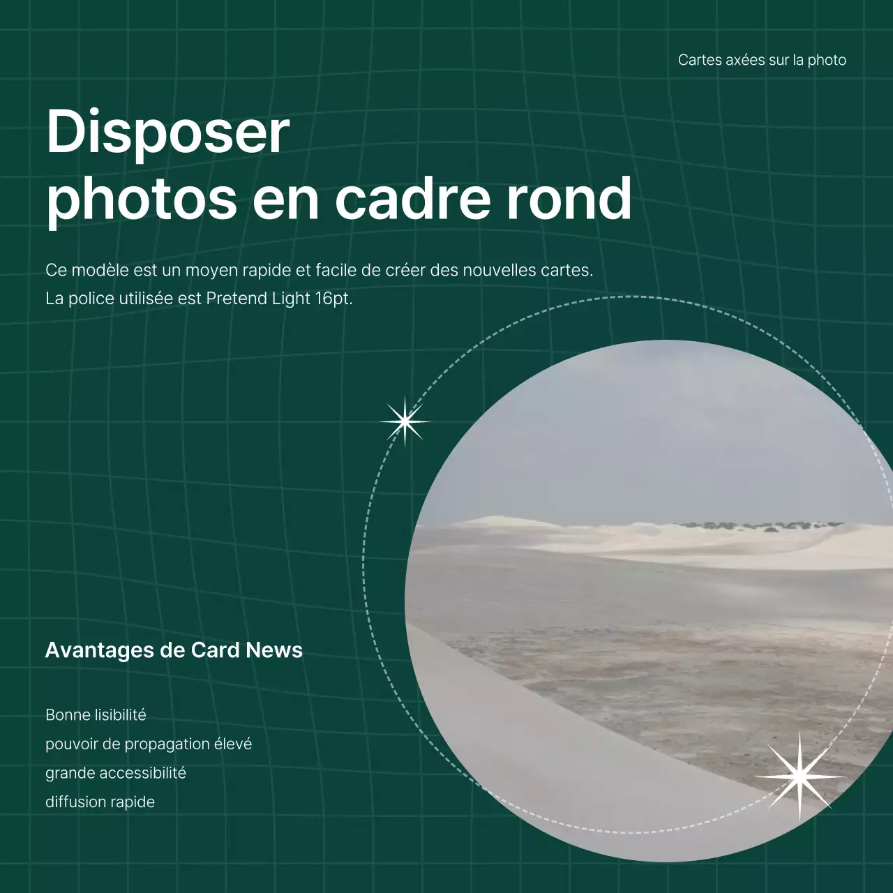 Promouvoir le marketing tendance en vert et blanc