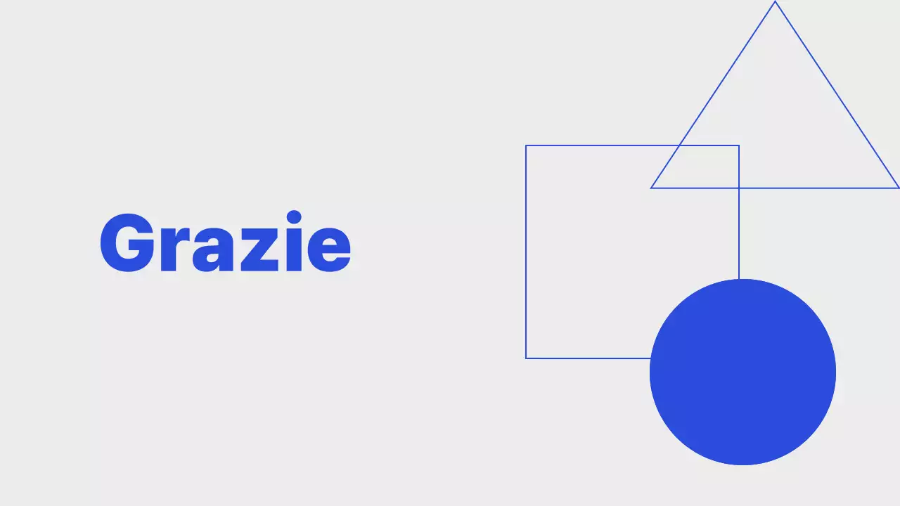 Briefing di sito web aziendale minimalista in grigio e blu