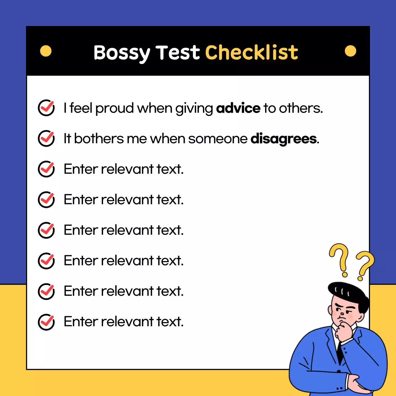 Blue Comic Personality Quiz Guide Instagram Carousel