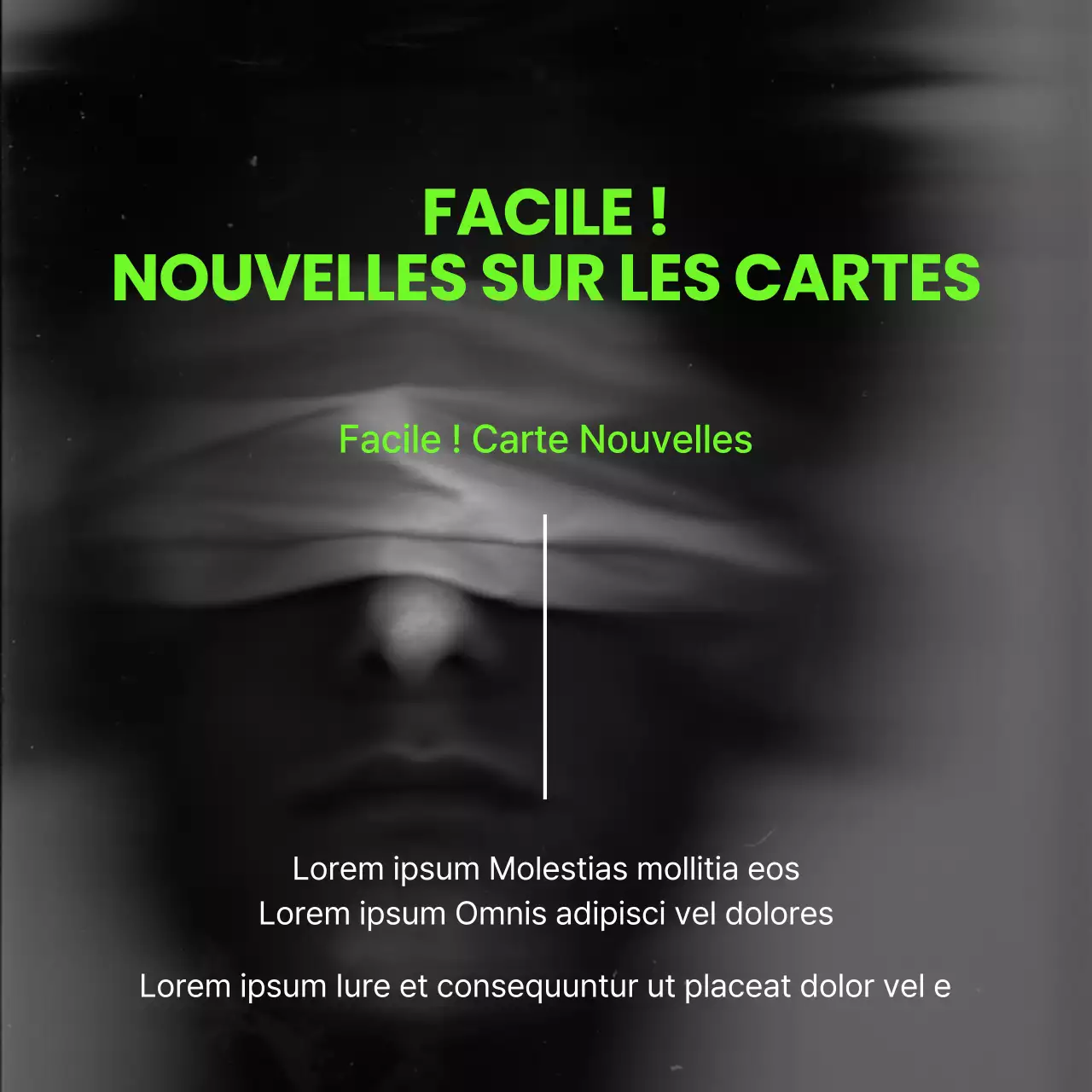 Proposition de modèle de cardnews moderne et branché en bleu marine et couleurs fluorescentes