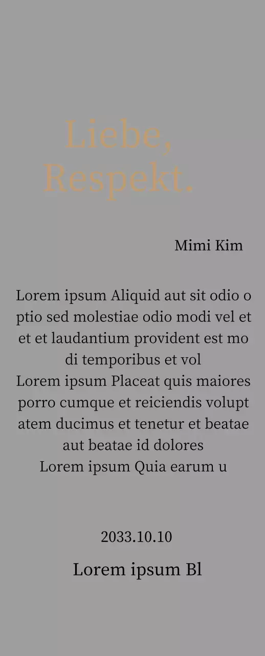 Edle Danksagungstafel mit Gold und Blättern