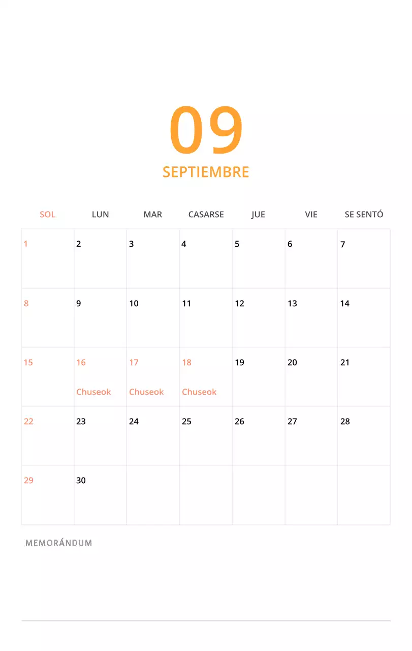 Bonito calendario de sobremesa ilustrado de temática familiar en color verde