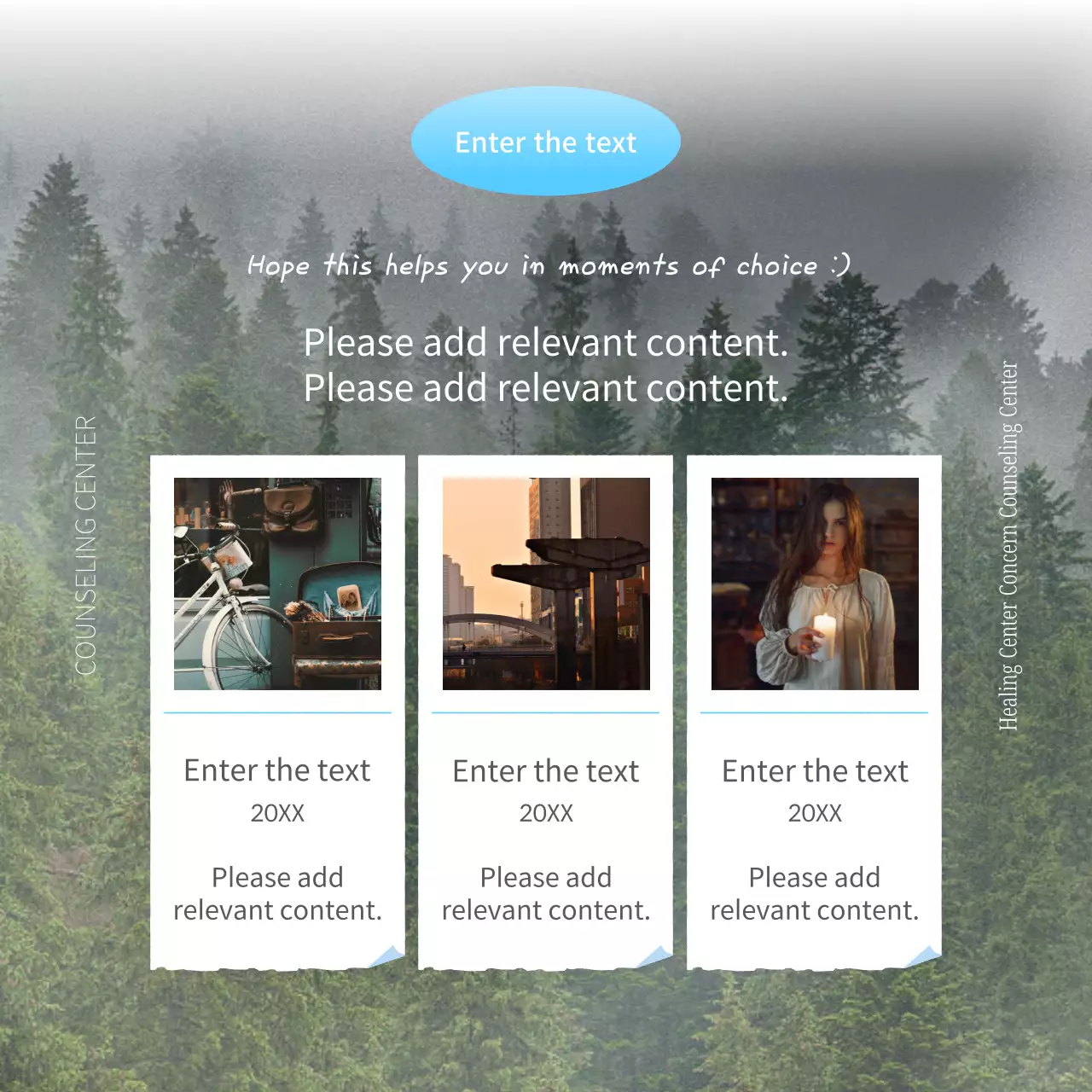 Green Minimal Counseling Promotion Social Media Post