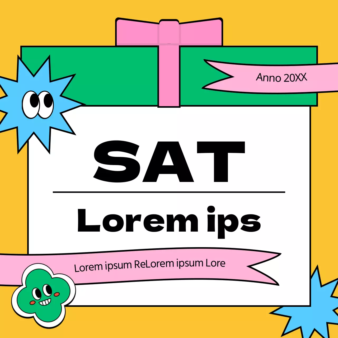 Proposte regalo per il SAT in stile pop art in giallo e verde