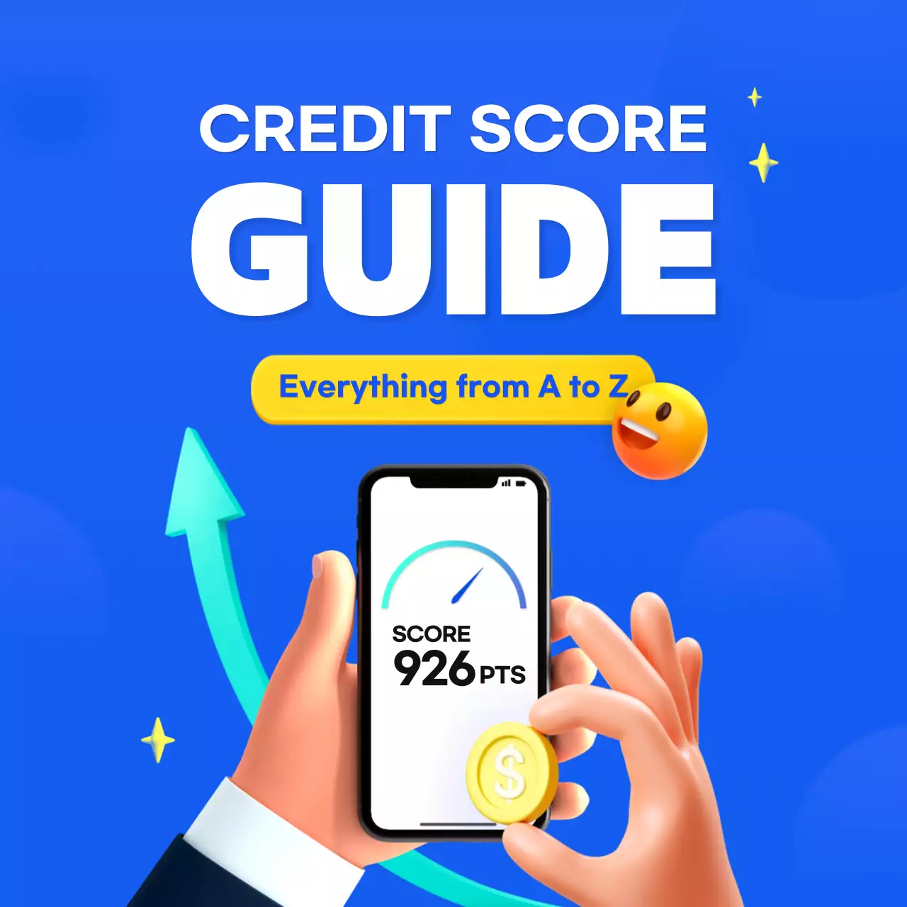 Blue Modern Credit Guide Instagram Carousel