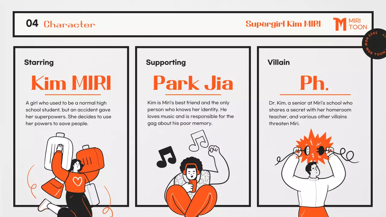 오렌지 코믹 슈퍼히어로 플래너 프레젠테이션