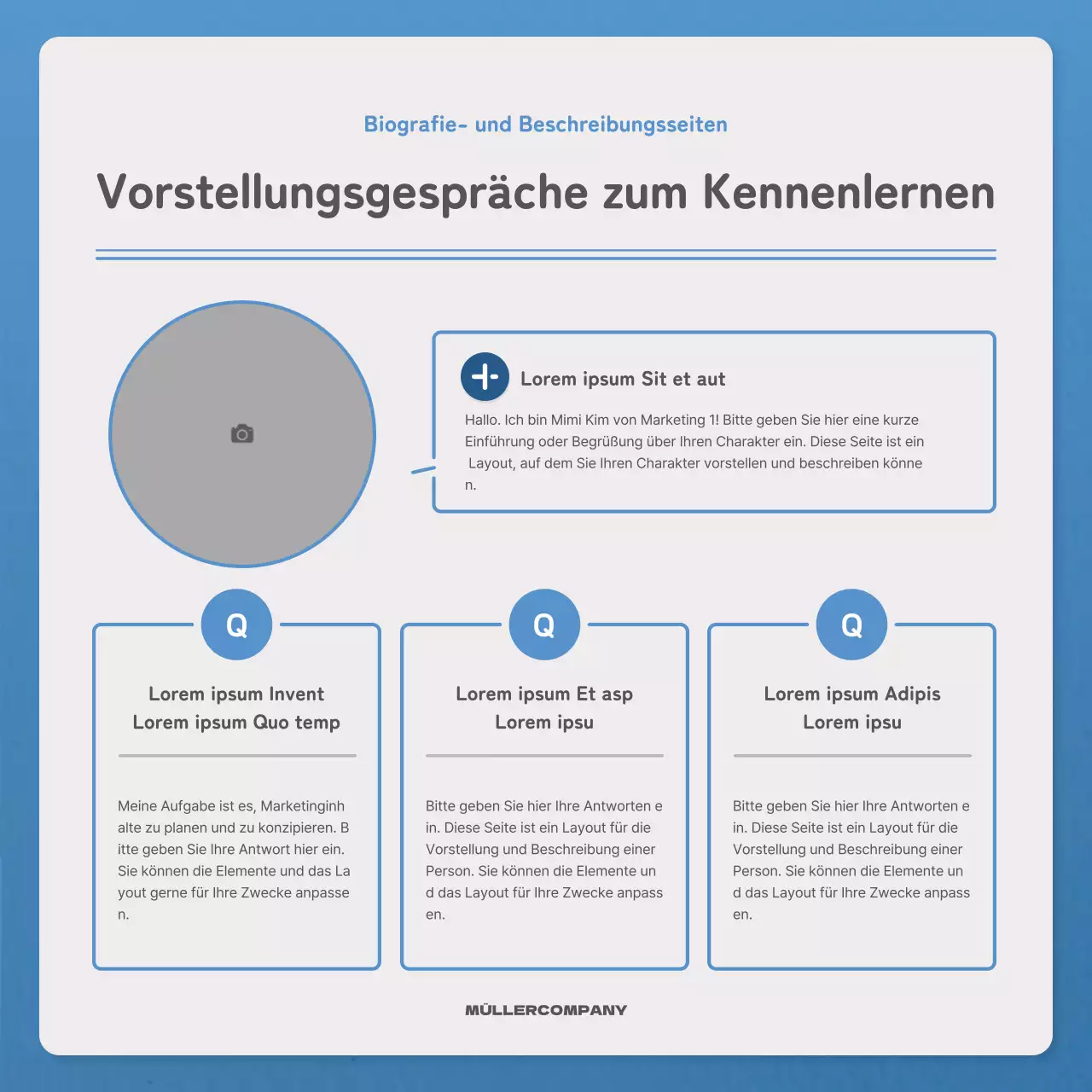 Ein einfacher Brief in blauer und marineblauer Newsletter-Post
