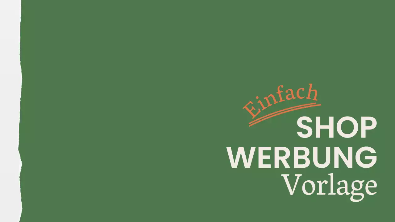 Minimalistische Anzeige für die Speisekarte in den Geschäften in Grün und Orange