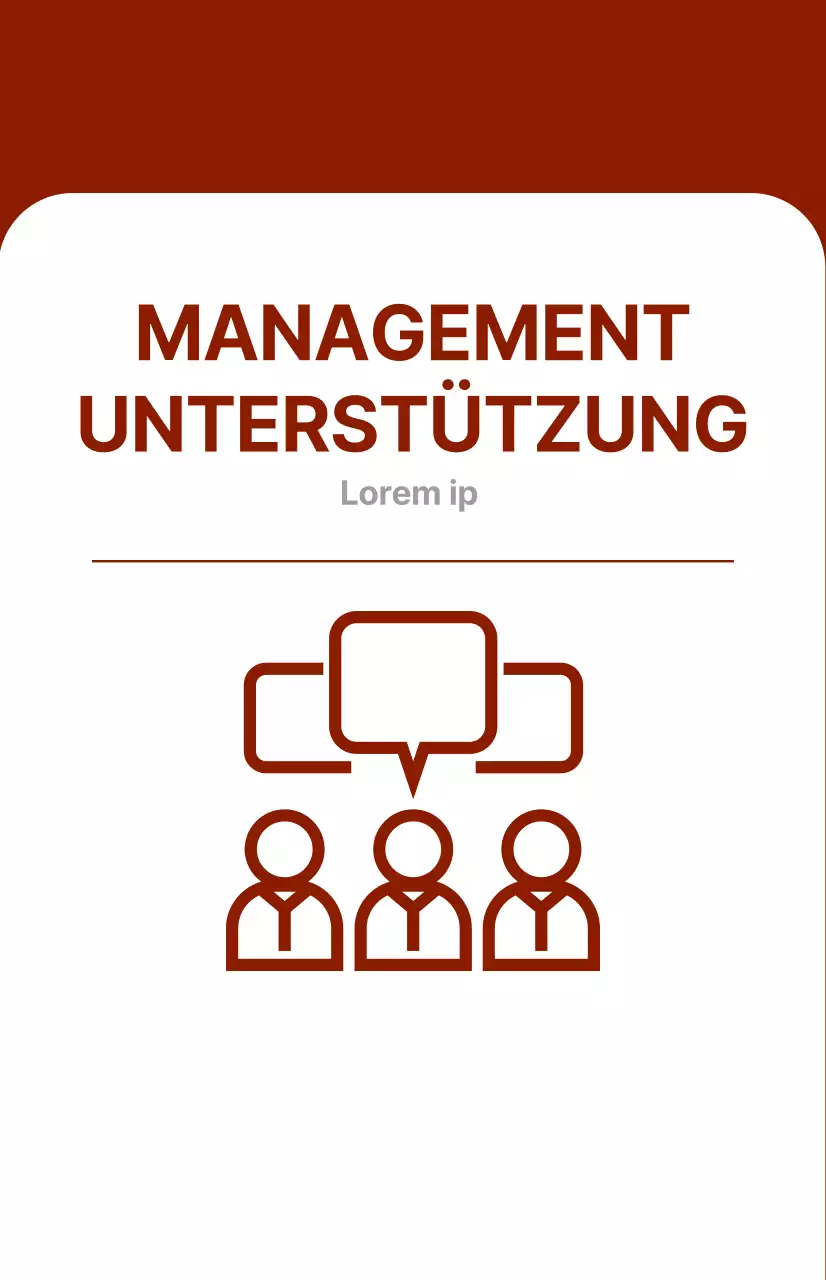 Rot Einführung einer Unternehmensabteilung mit einem kühnen Konzept