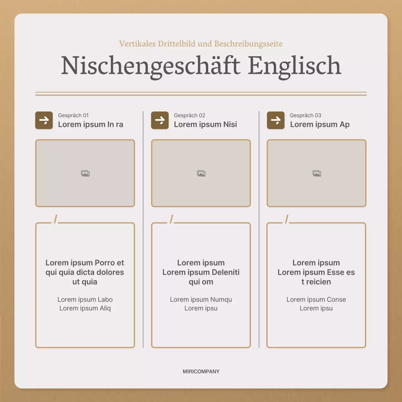 Ein einfacher Herbstbrief in Beige und Braun Newsletter Post