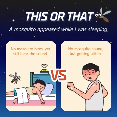 Blue Comic Mosquito Meme Social Media Post