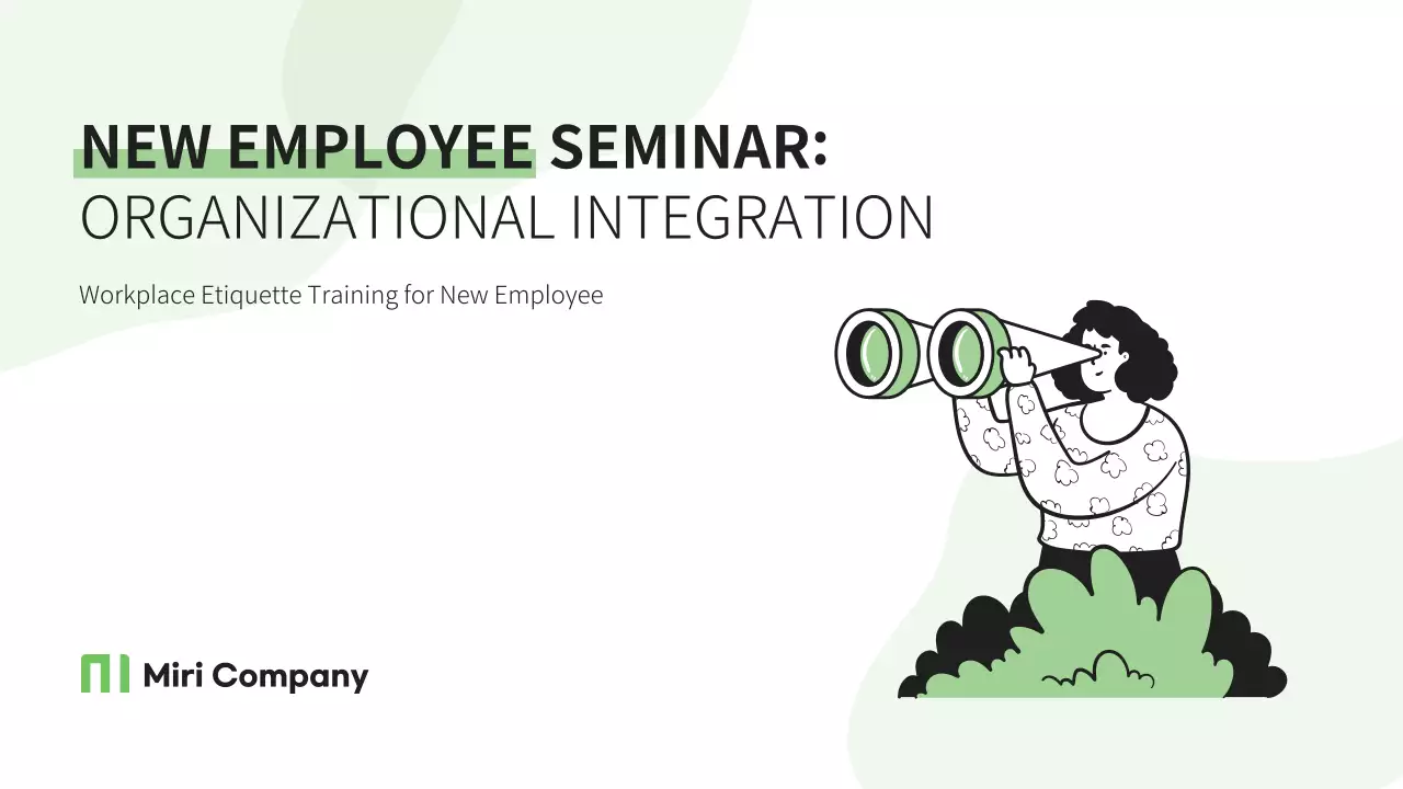 Green Modern Employee Seminar Guide Presentation
