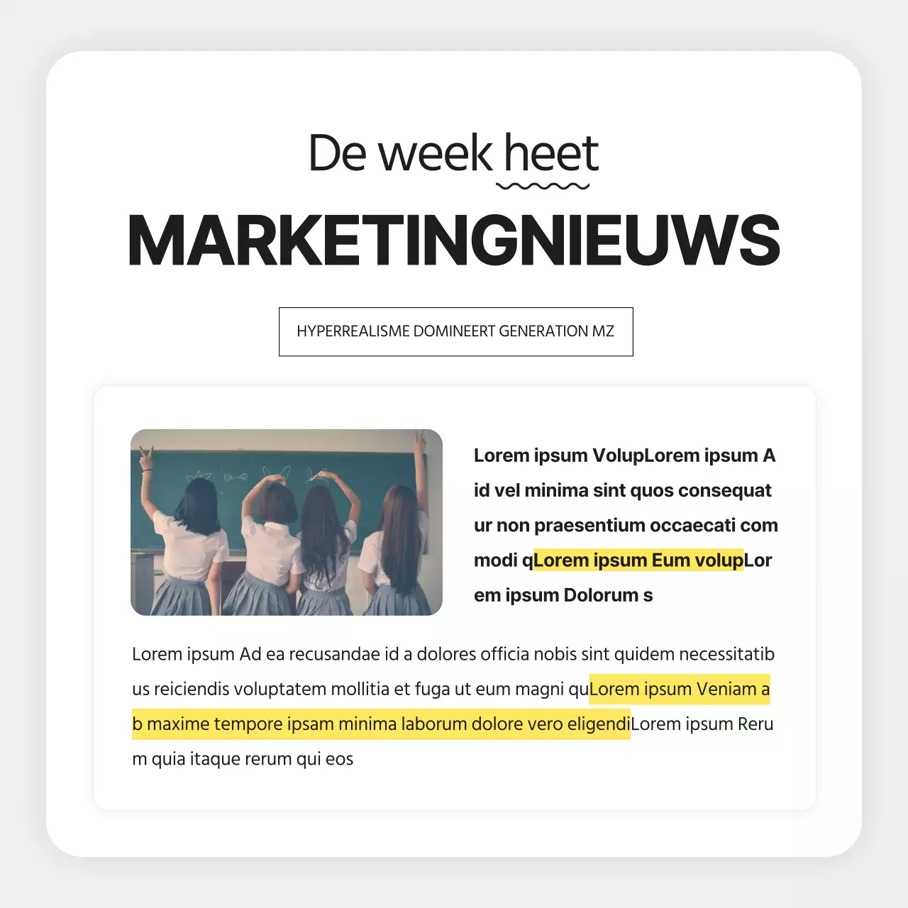 Grijs, eenvoudig marketingnieuwsbriefrapport