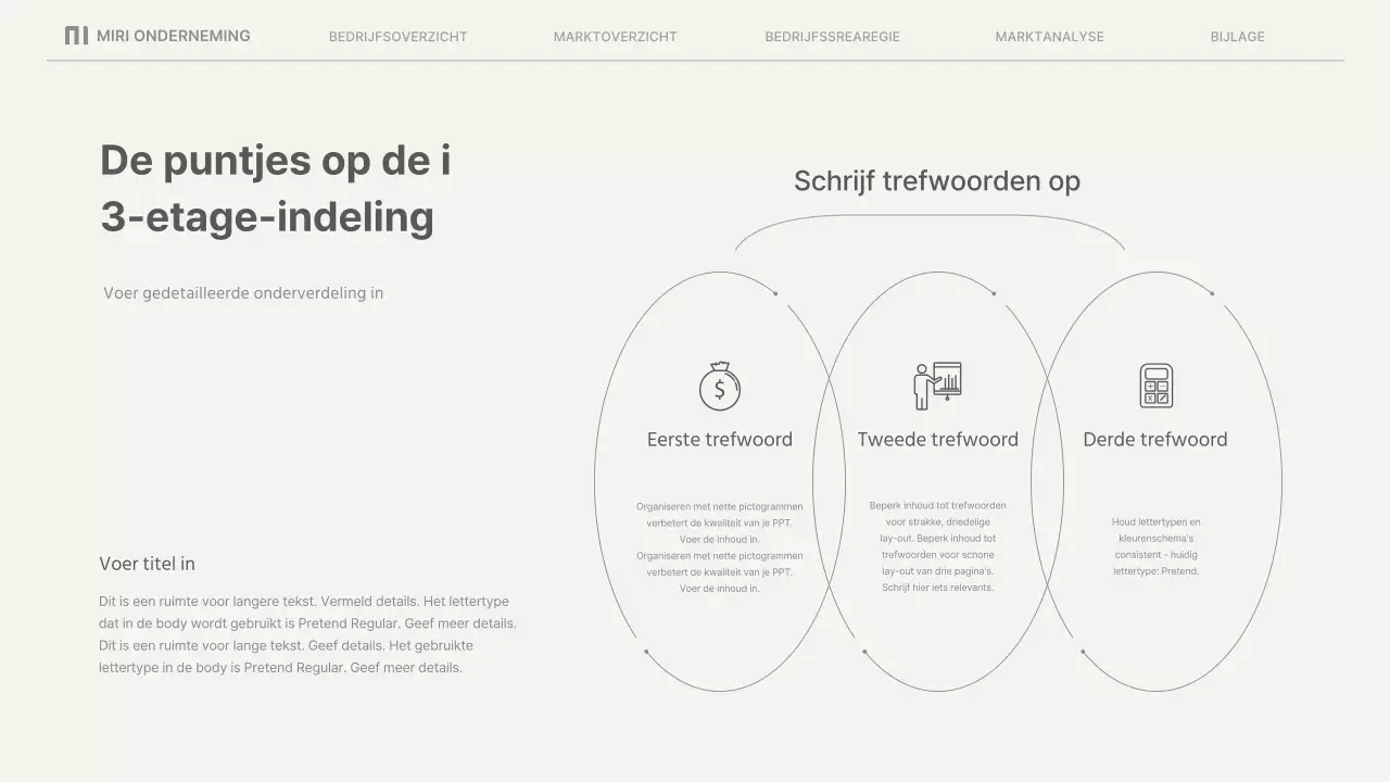 Eenvoudige zakelijke rapporten in beige