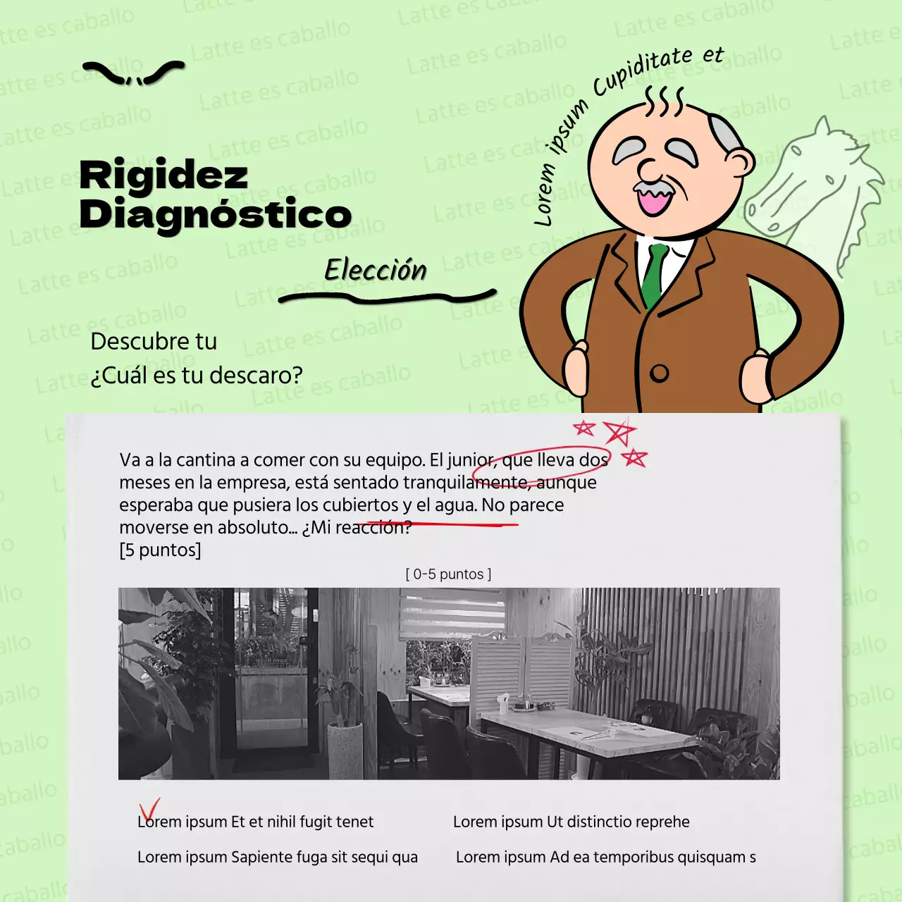 Promueva la prueba del nivel de arcadas en rojo y negro