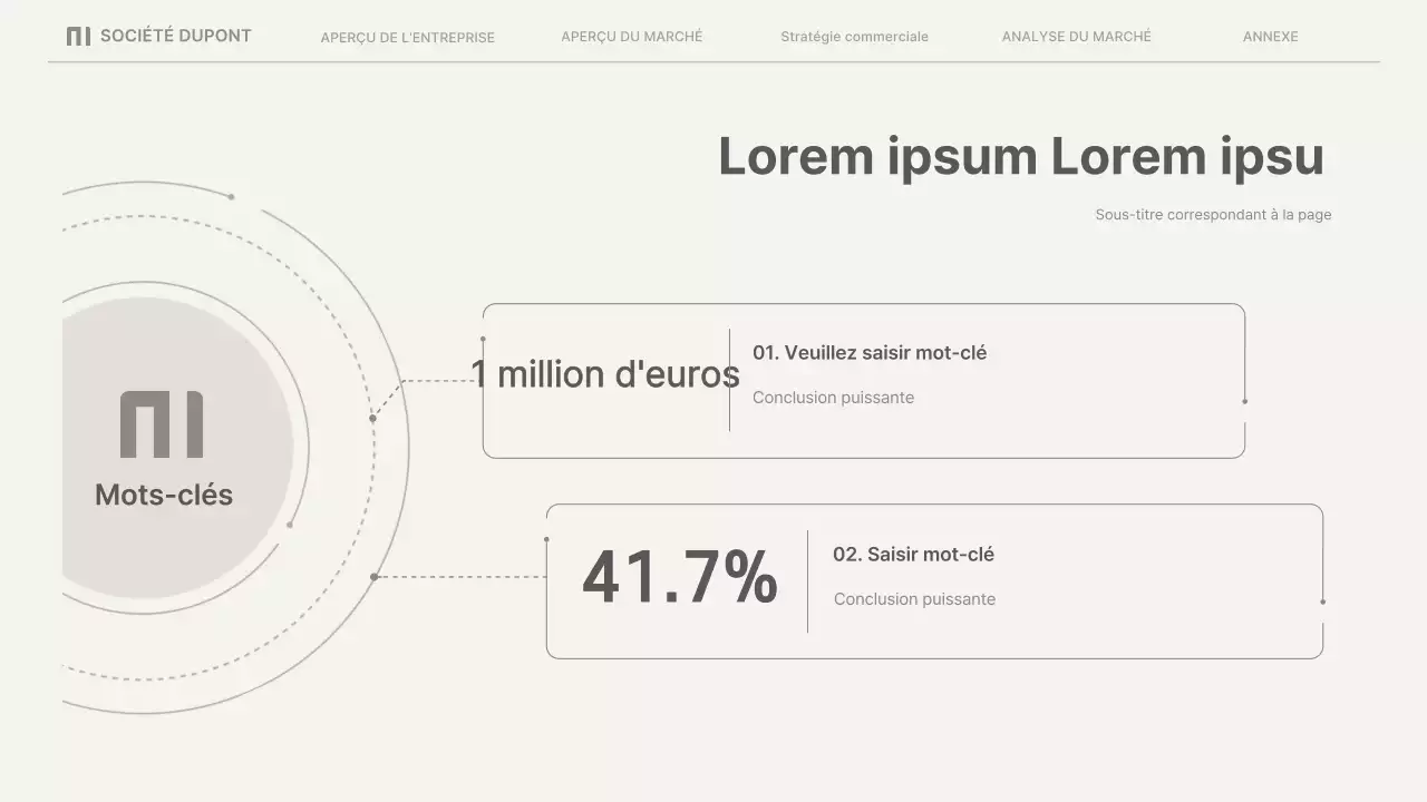 Rapports d'activité simples en beige