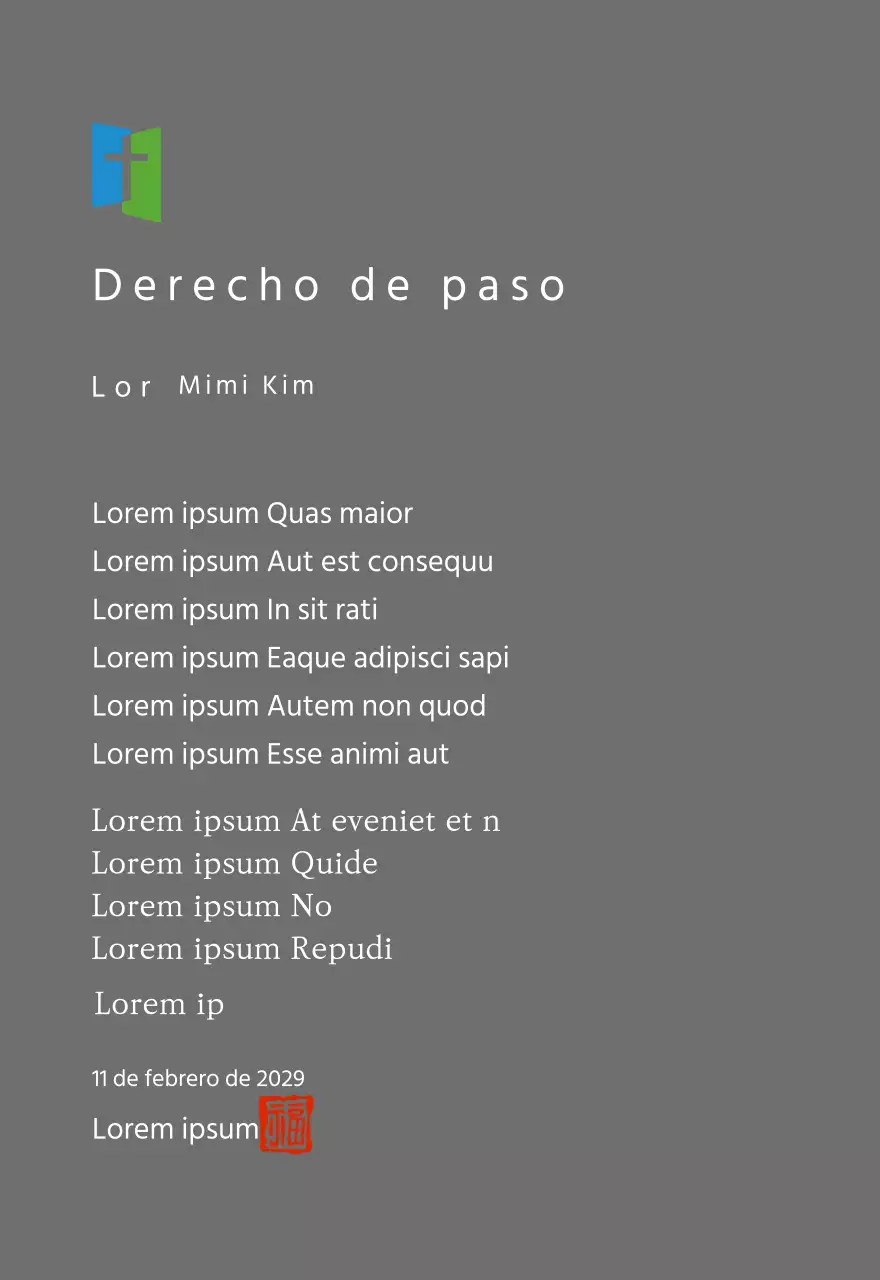 Concepto de placa con logotipo de iglesia