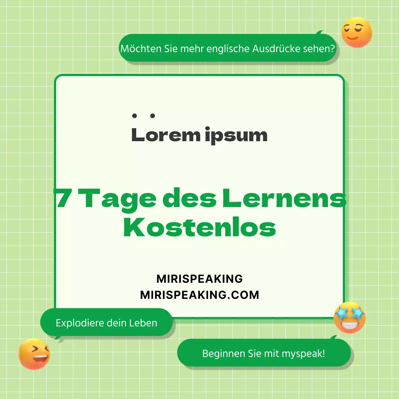 Modernes Wirtschaftsenglisch in Grün