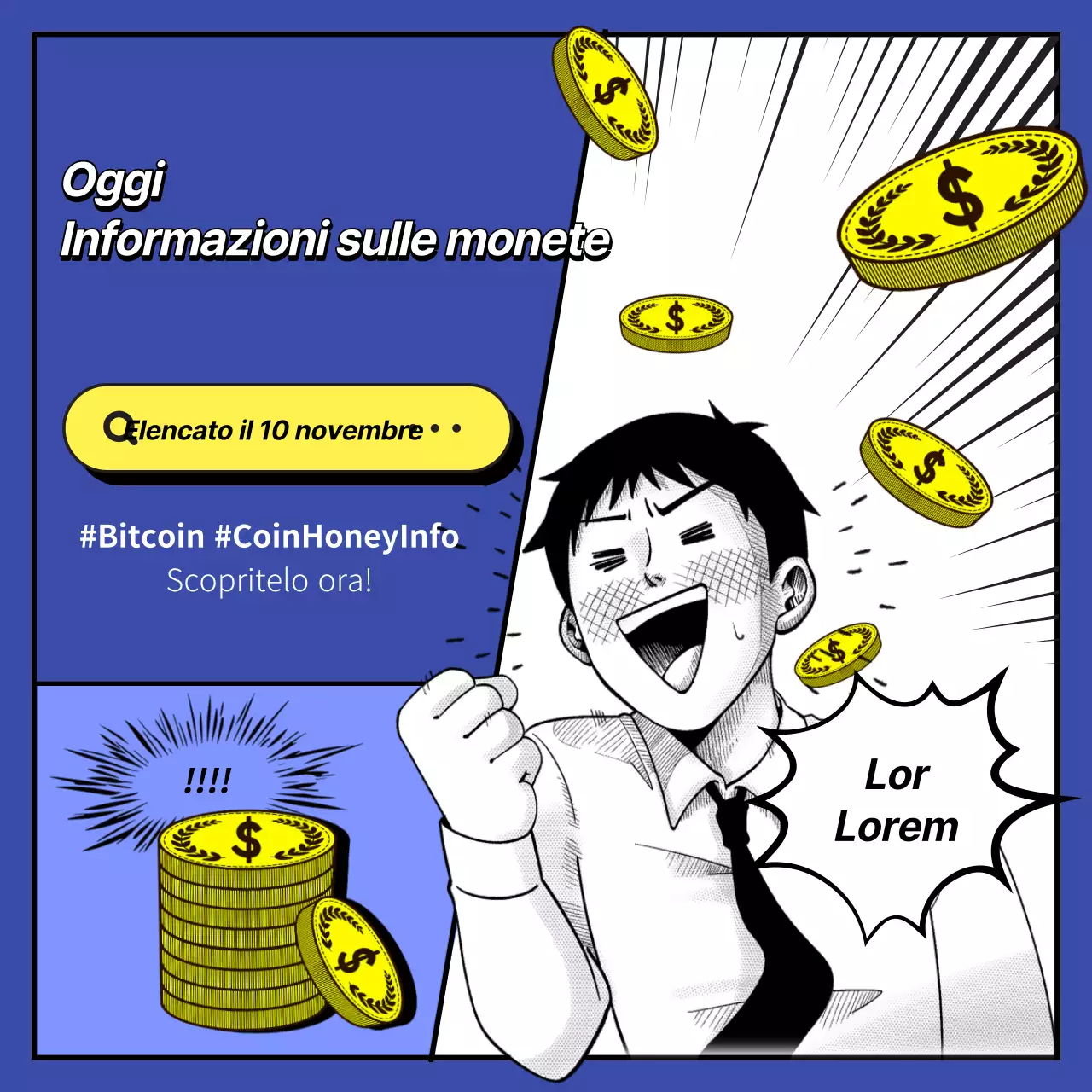 Gli esilaranti post informativi sulle monete di Blue