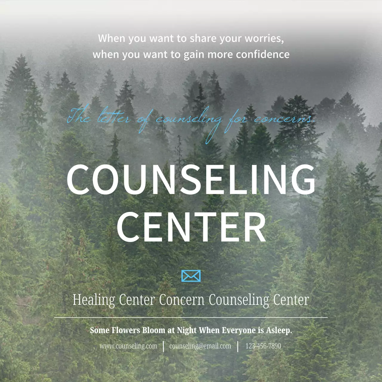 Green Minimal Counseling Promotion Social Media Post