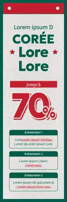 Guide de la Korea Sale Festa, avec ses couleurs rouges et vertes rétro