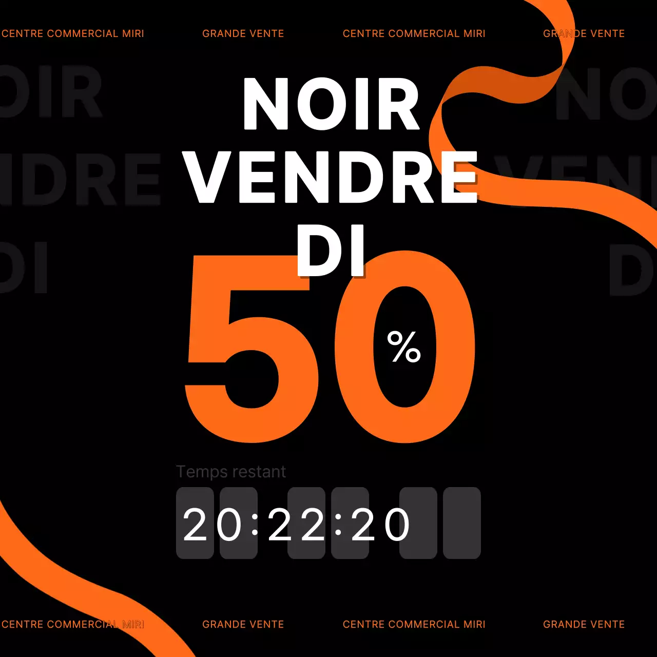 Des publicités tendance pour le Black Friday en noir et rouge
