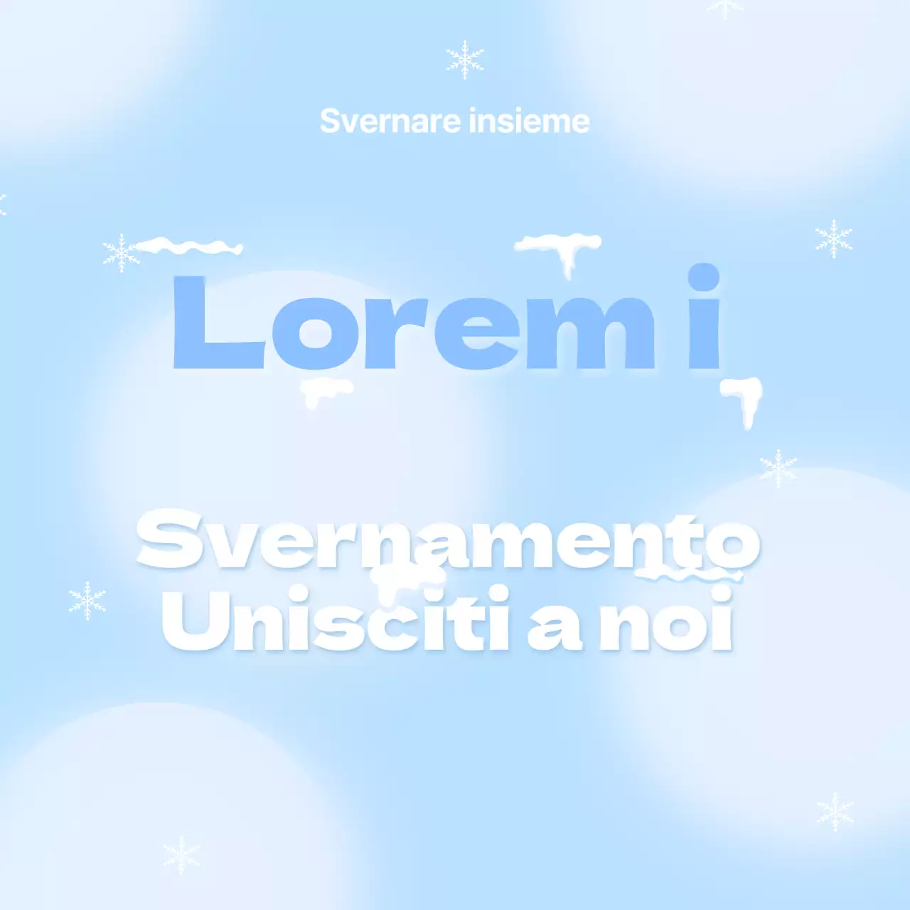 Una postazione di svernamento essenziale e minimalista, in azzurro e bianco.