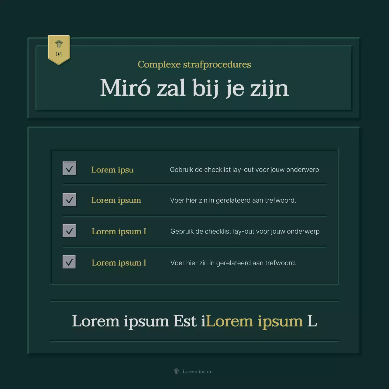 Eenvoudig bedrijfsprofiel in groen en geel