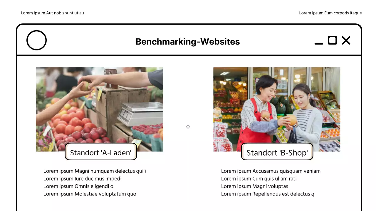 Ein einfacher Webseitenplan in Beige