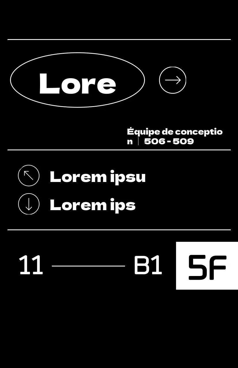 Un guide simple, en noir et blanc, sur le sol de l'entreprise