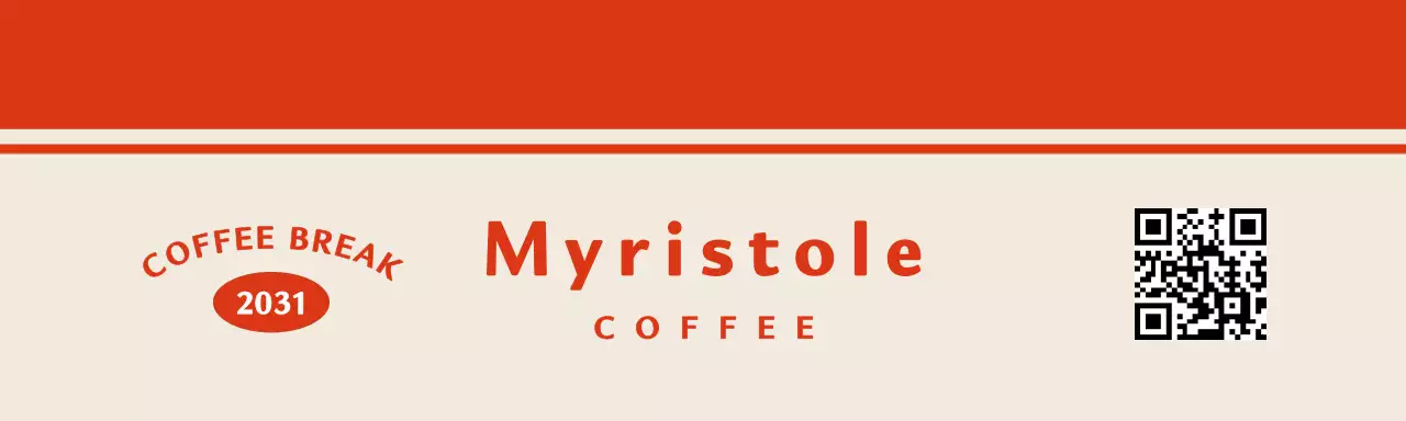 Cafe merchandise header tack with a cute character in red