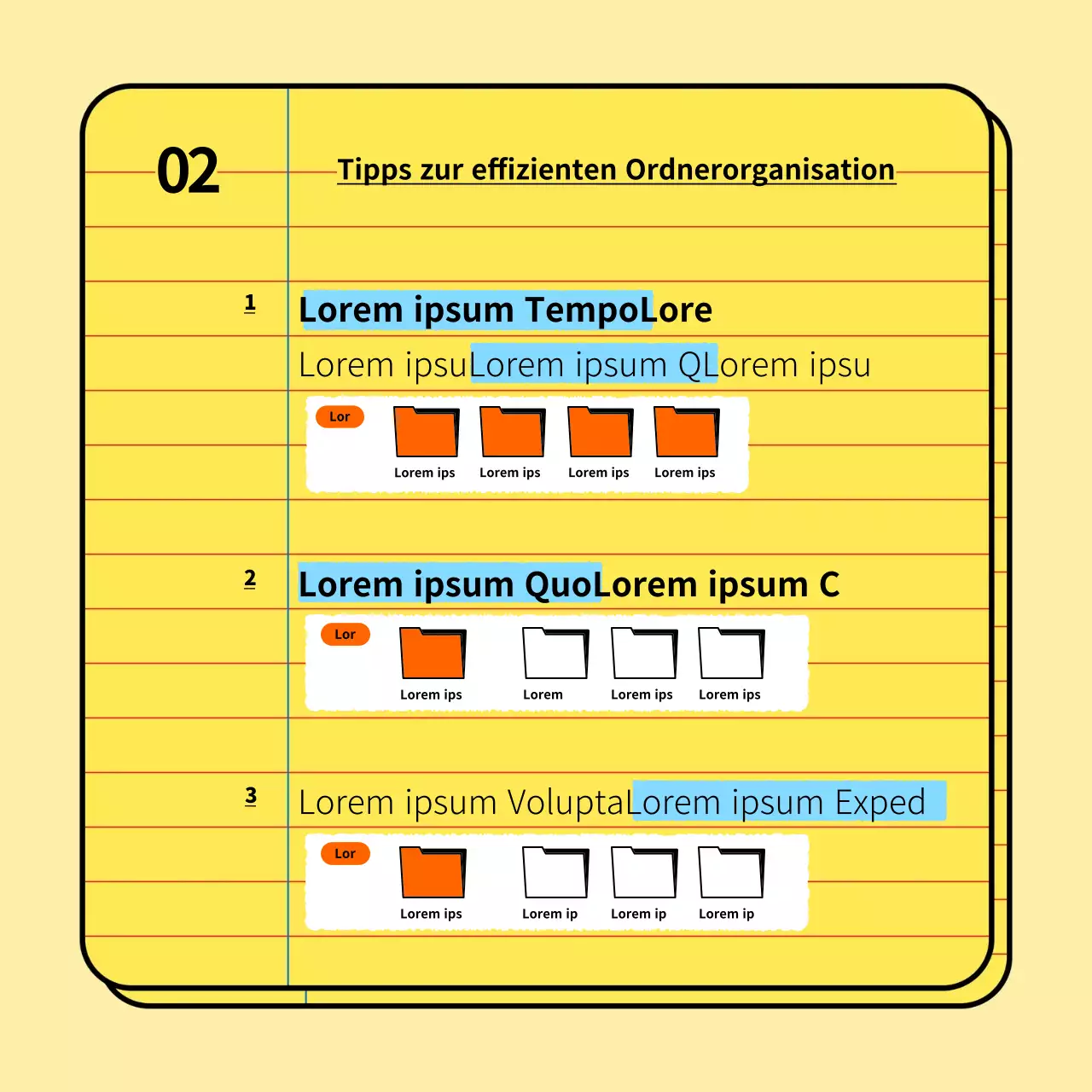 Einfache und trendige Tipps für neue Mitarbeiter in den Farben Gelb und Hellblau Schulungsunterlagen
