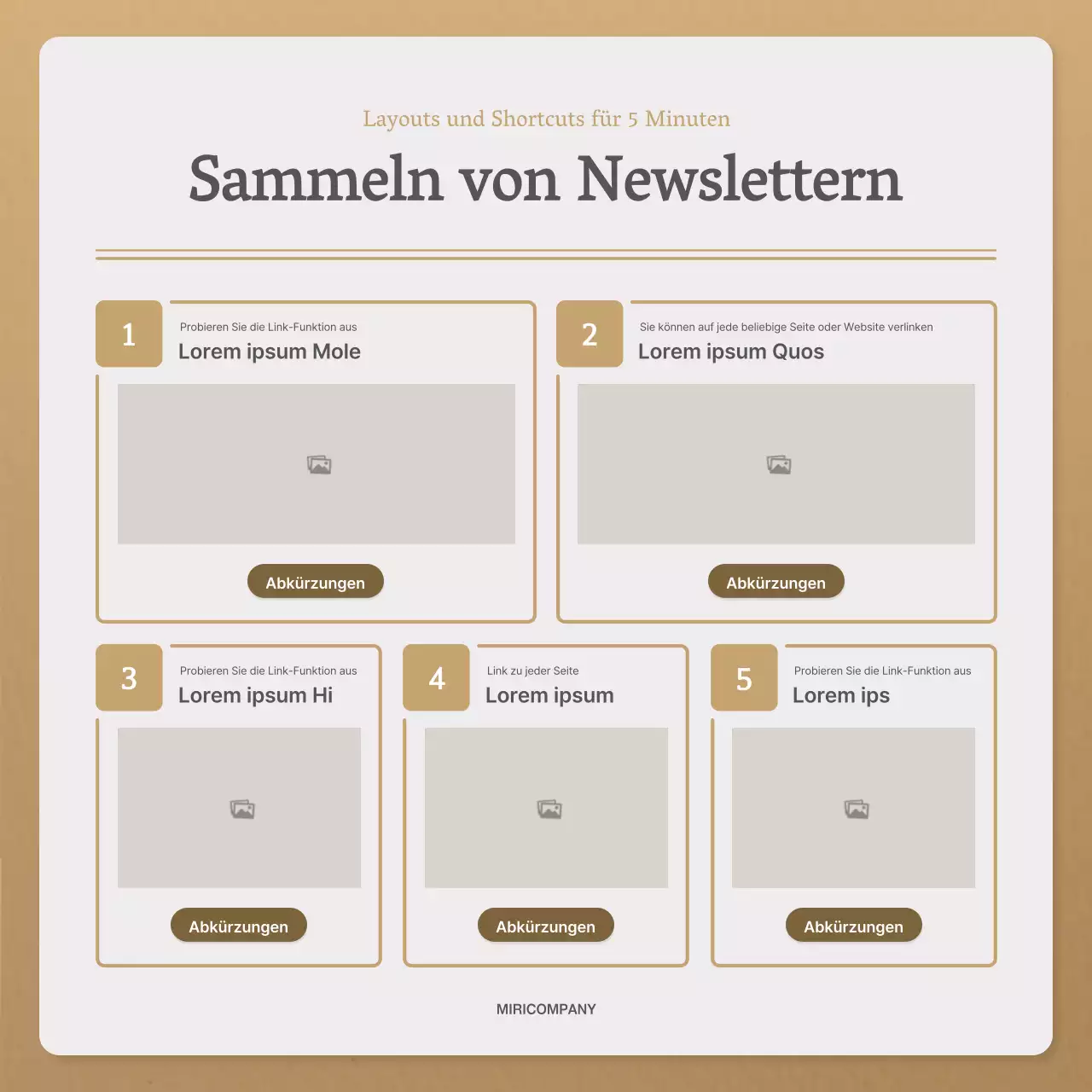 Ein einfacher Herbstbrief in Beige und Braun Newsletter Post