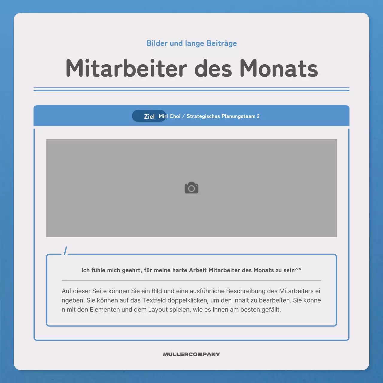 Ein einfacher Brief in blauer und marineblauer Newsletter-Post