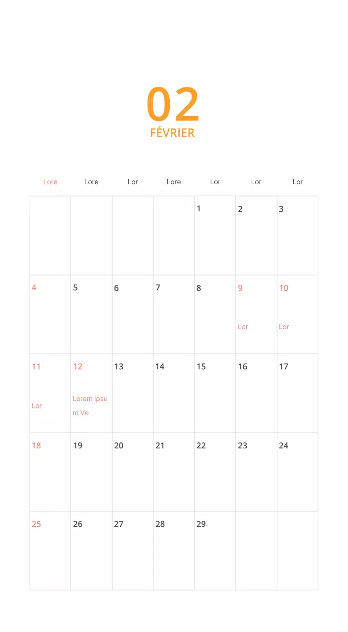 Calendrier illustré multicolore