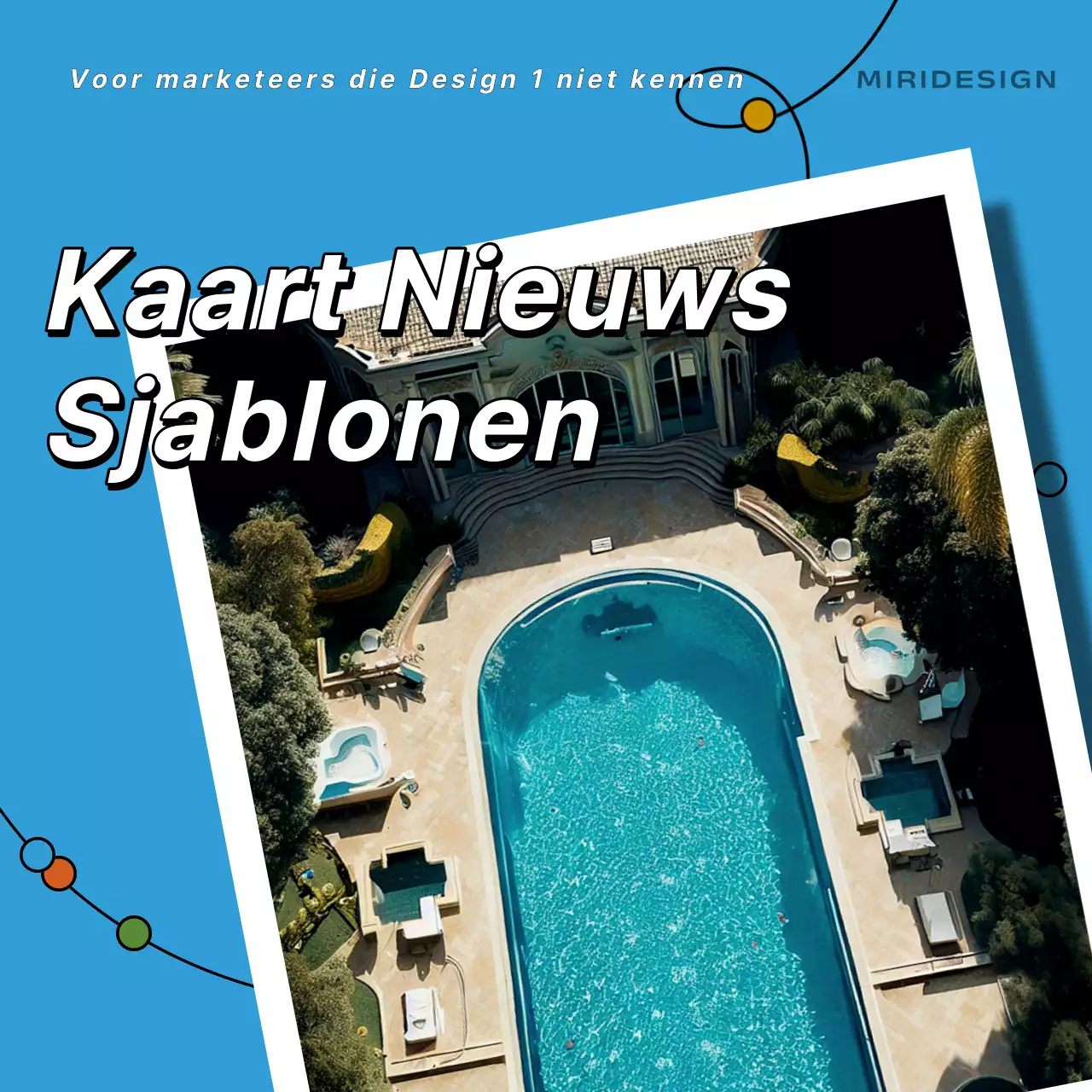 Een fotogerichte prospectus met een knal lichtblauw