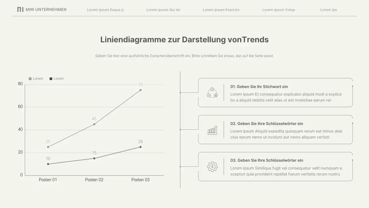 Einfache Geschäftsberichte in Beige