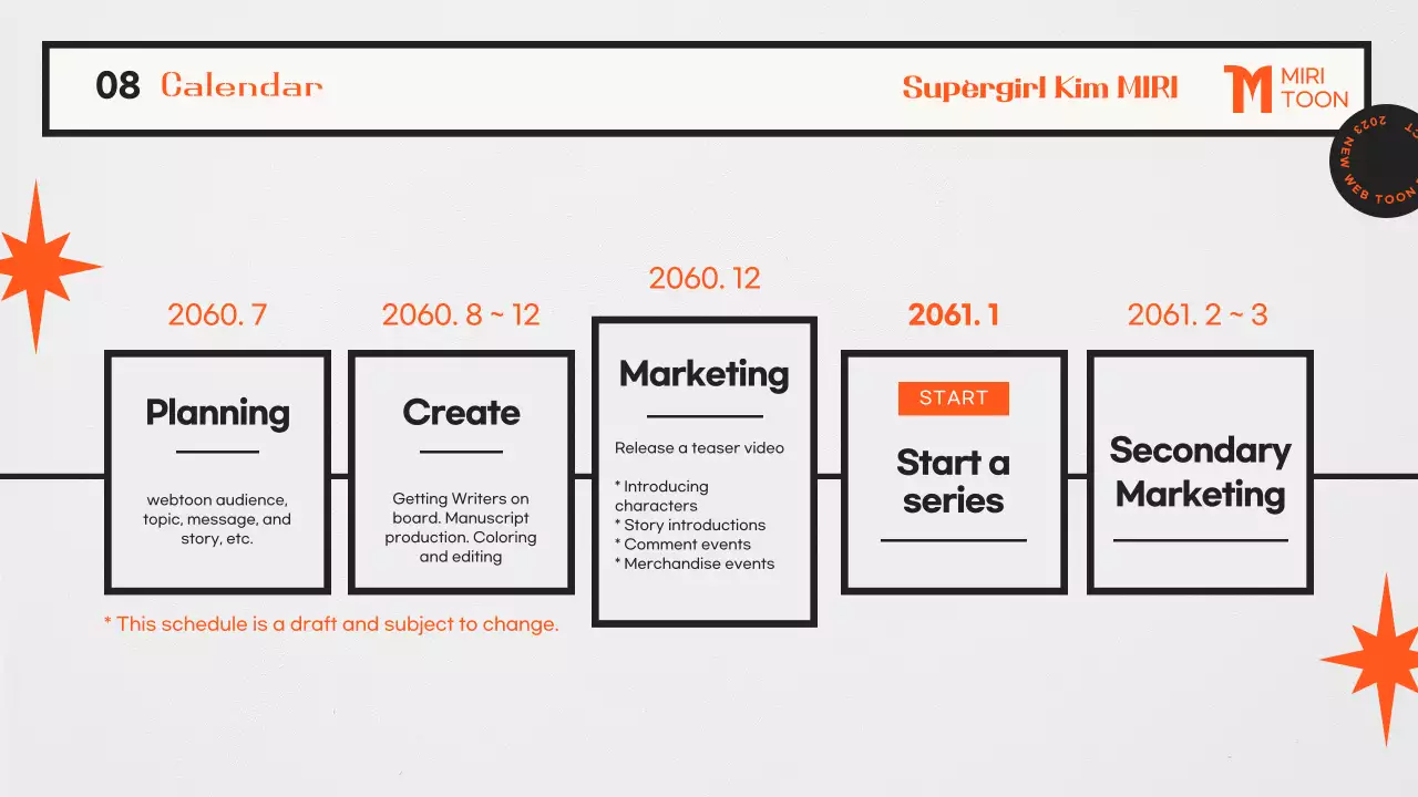 오렌지 코믹 슈퍼히어로 플래너 프레젠테이션