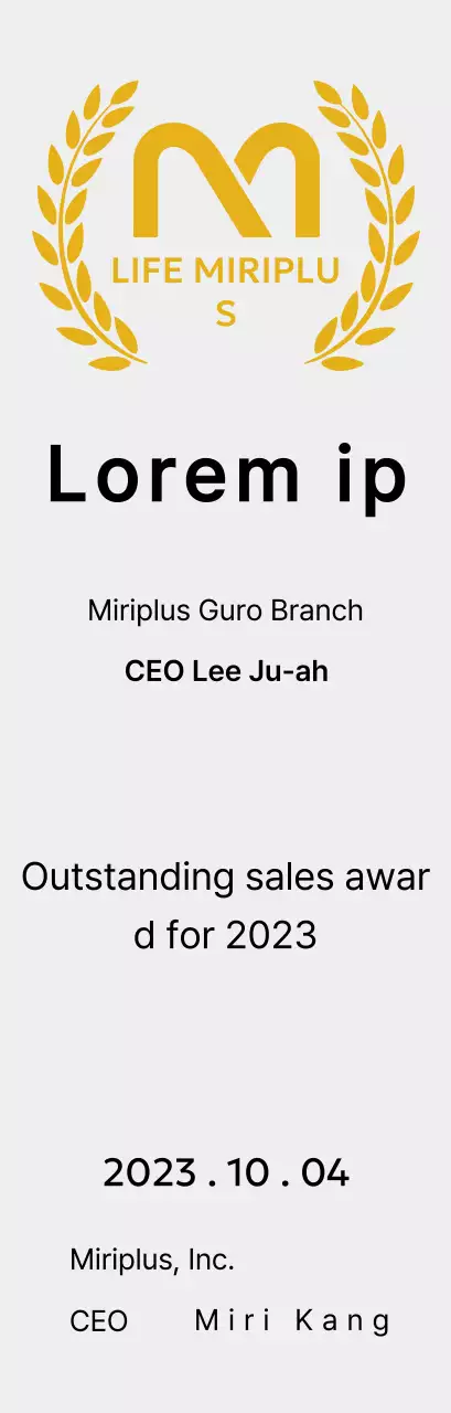 Placa de mérito com o logótipo da marca e coroa de louros no conceito Outstanding Dealer Award.