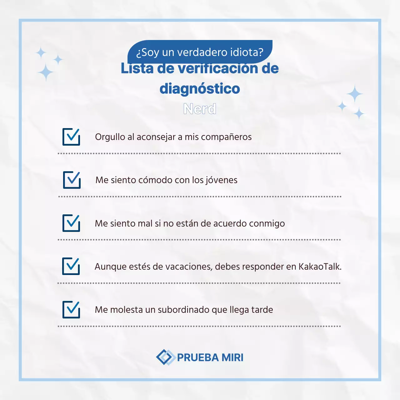 Una encuesta kitsch en blanco y azul