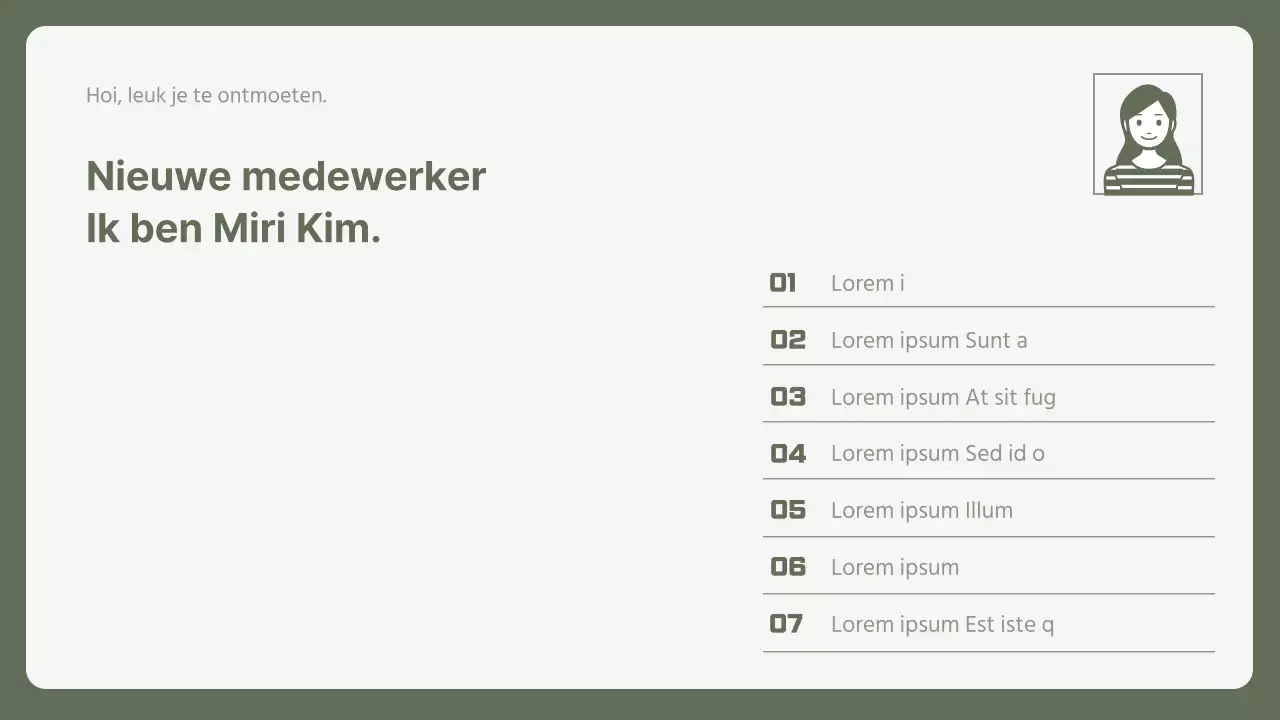 Eenvoudige zakelijke sollicitatiebrief in kaki en geel