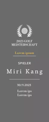 Golf Hole-in-One-Spieler-Siegerplakette mit Golfball und Lorbeerkranz Illustration