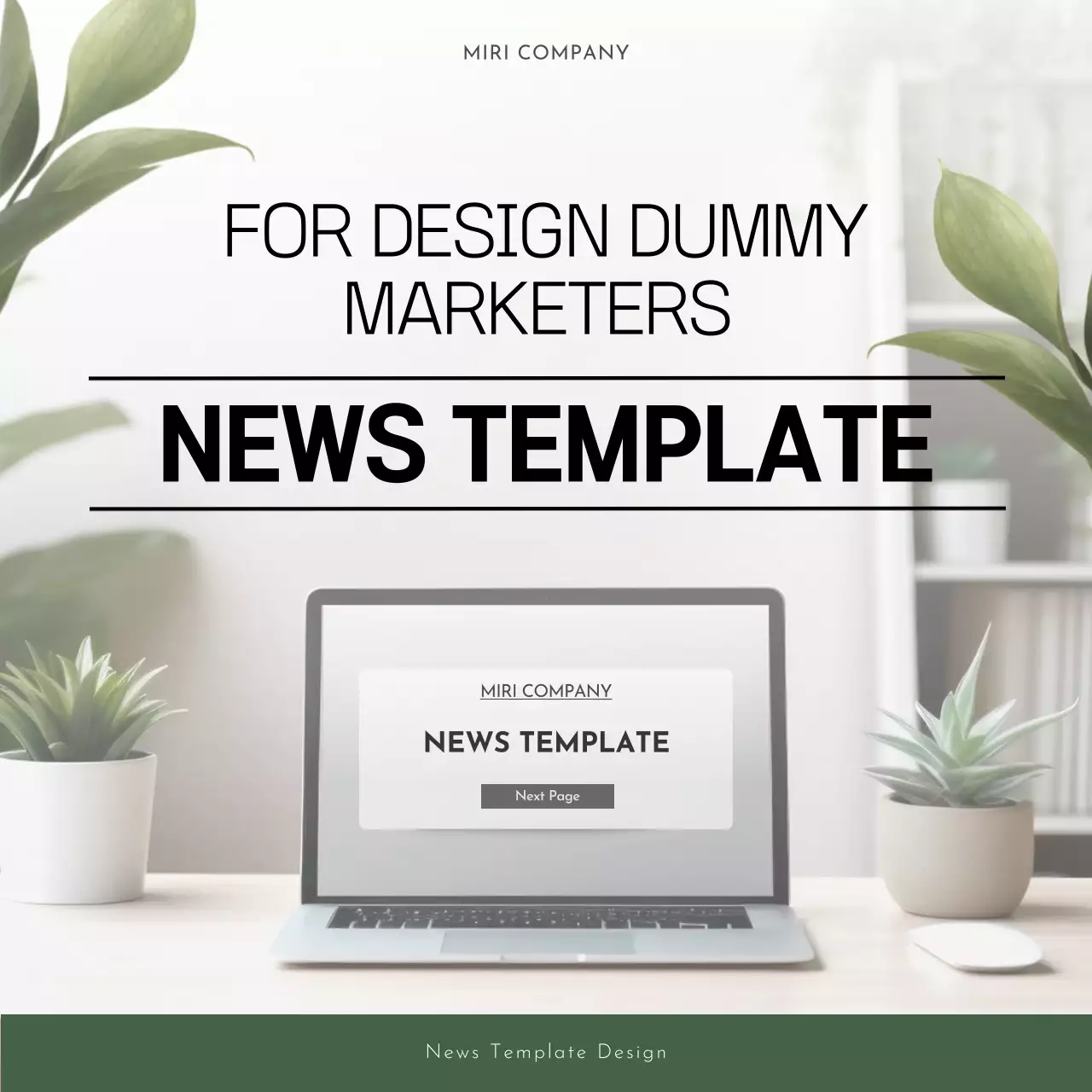 Green Minimal News Template Design Instagram Carousel