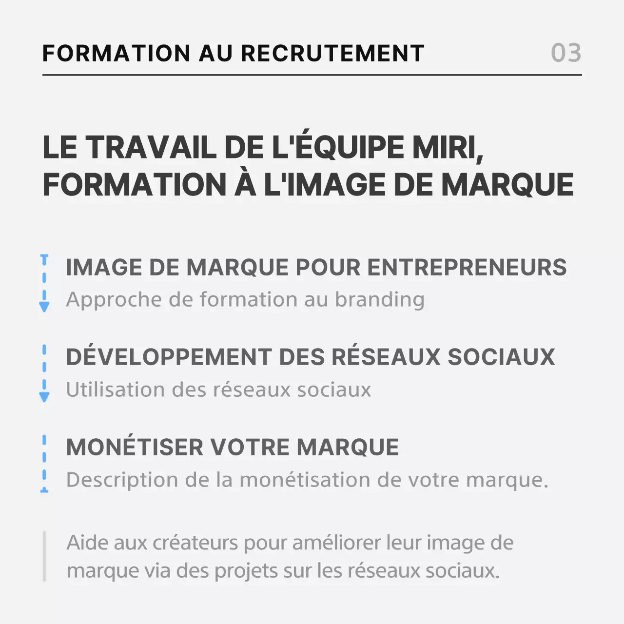 Une simple offre d'emploi en noir et bleu