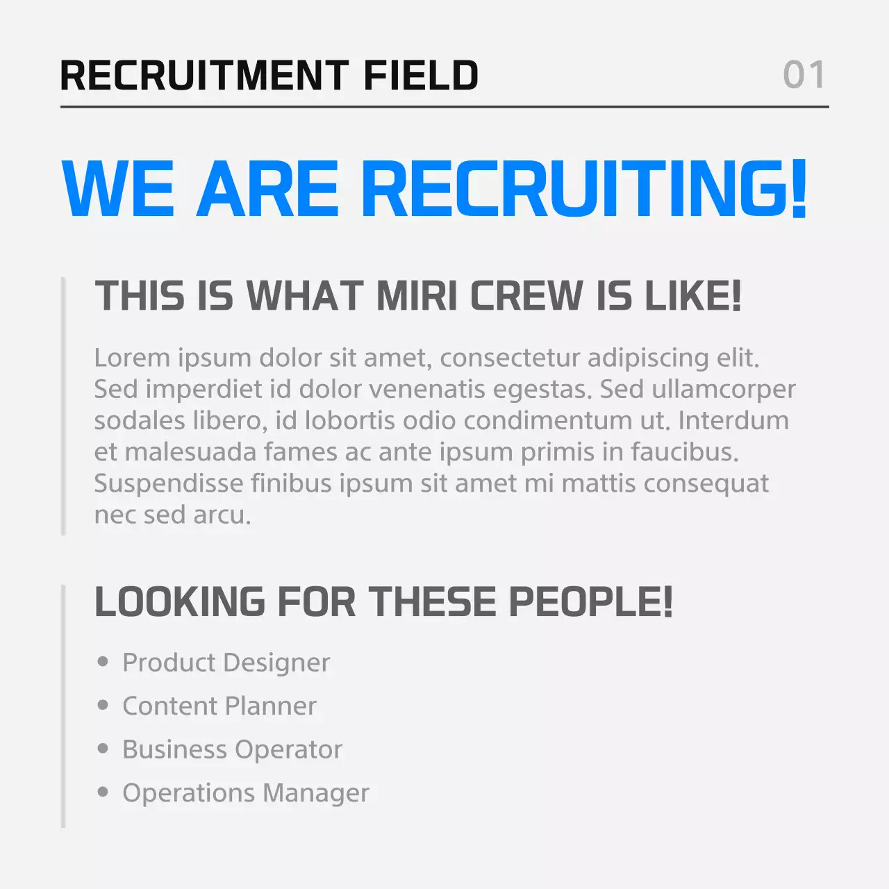 Black Modern Recruitment Notice Instagram Carousel