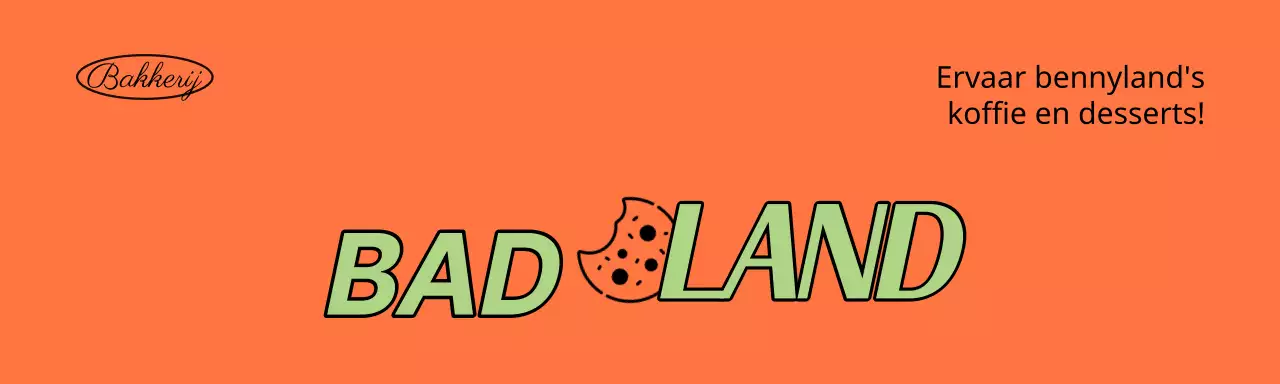 Oranje en chartreuse bakkerij café koekjes verpakking header tack